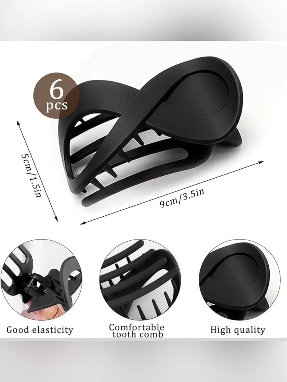 Versatile Women’s Hair Clips - Set of 6